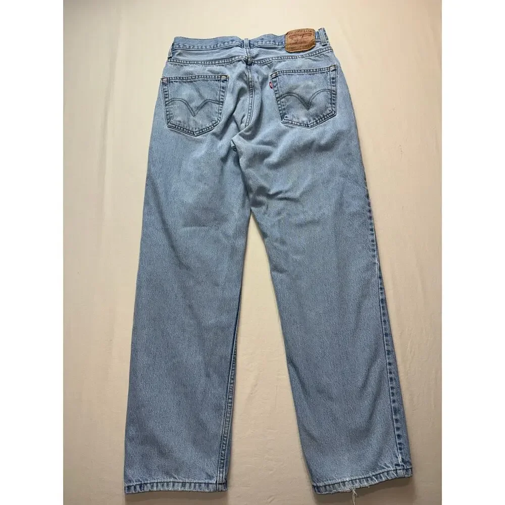Mens Levi’s 550 Relaxed Fit 34x32 Light Wash Denim‎ Jeans Classic